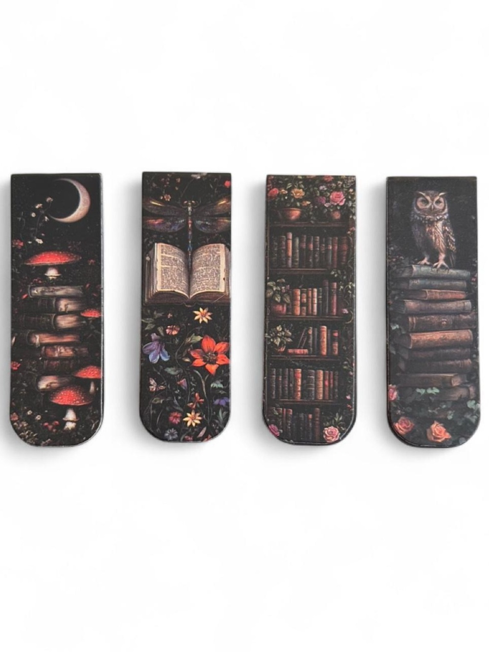 Fairy Whimsigoth Fantasy Dark Academia Magnetic Bookmarks 🌘 🍄